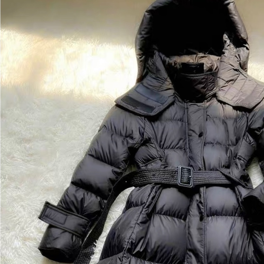 Women black maxi down jacket - Picture 4 of 8